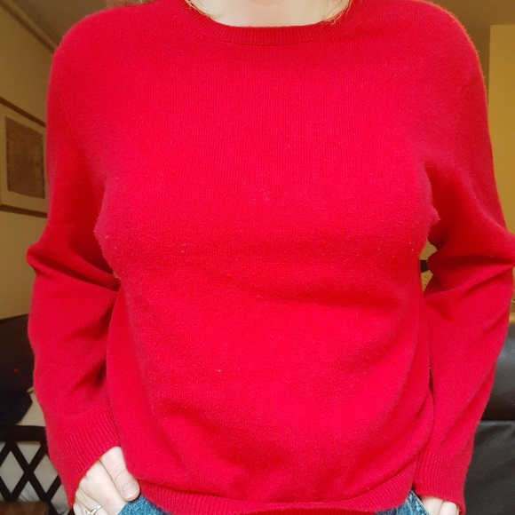 Lands End Cashmere Crewneck Sweater - Picture 4 of 9